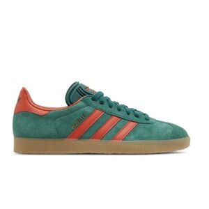 adidas Gazelle Green and Orange Sneakers